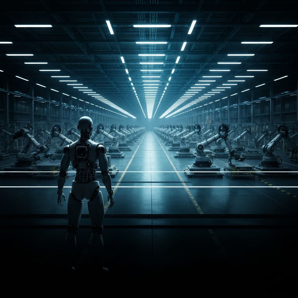 Robotics intelligence — cinematic humanoid systems visualization
